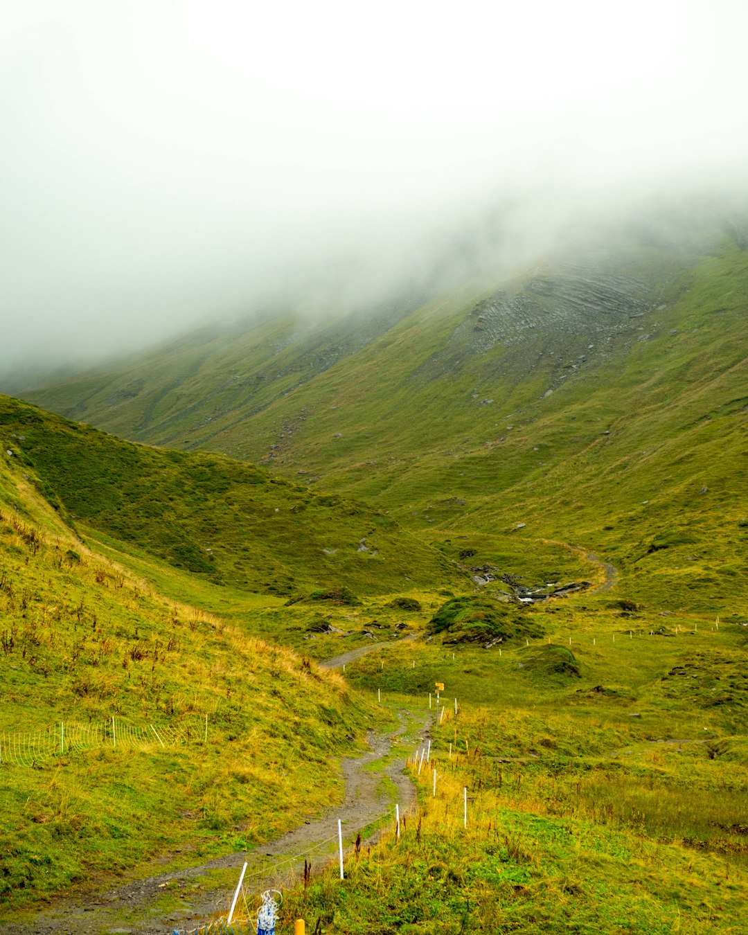 A path winding through the green hills of South Wales